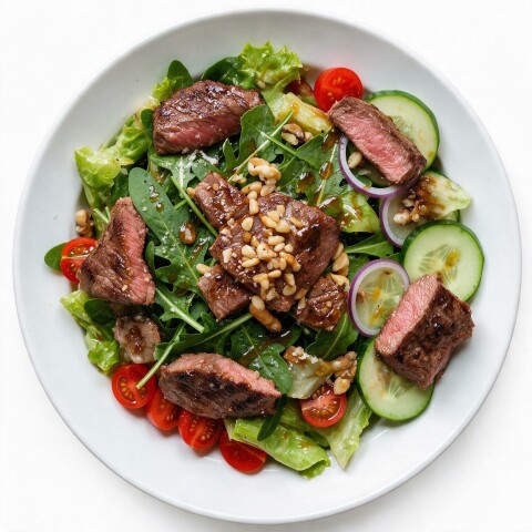 Salade beef teppanyaki